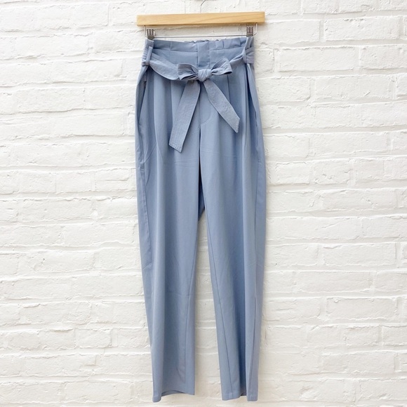 Athleta || Skyline Pant ll Belted Pants Blue 4 - Picture 1 of 8